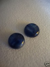 Cianite Blu 7,14 Ct. Bellissima coppia Taglio Rotondo Cab. 100% Naturale Calibra