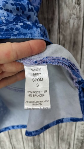 Women's Activate Blue/Purple Patterned Scrub Shirt Size Small RN#64794 - Picture 6 of 9