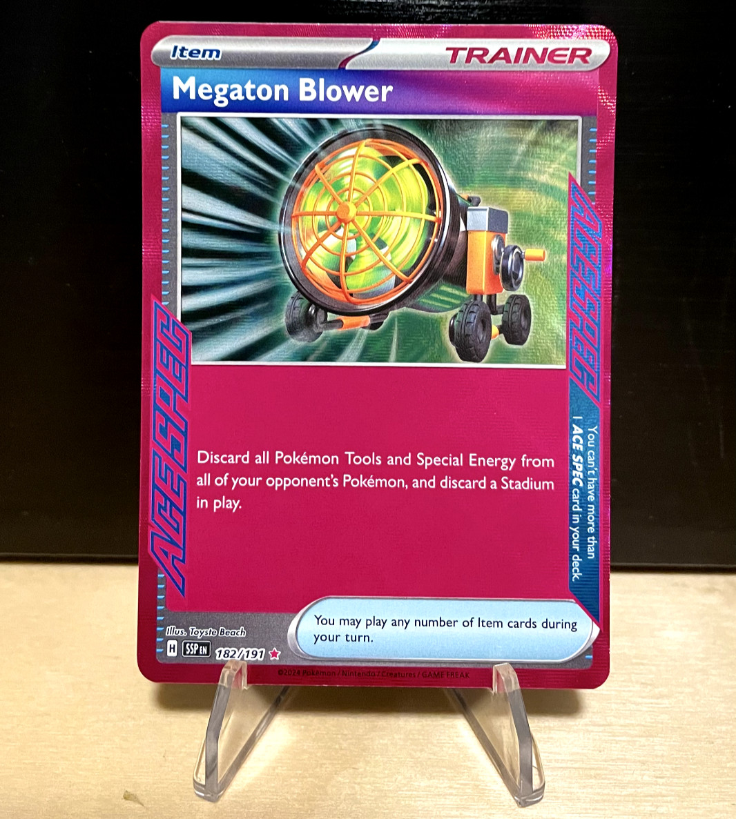 Pokemon TCG - Megaton Blower - Surging Sparks 182/191 ACE SPEC - NM / MINT