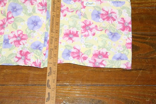 Crest Scrub Top Size M Medium Floral Pattern Long Sleeve Snaps Front Poly Blend - Picture 7 of 11