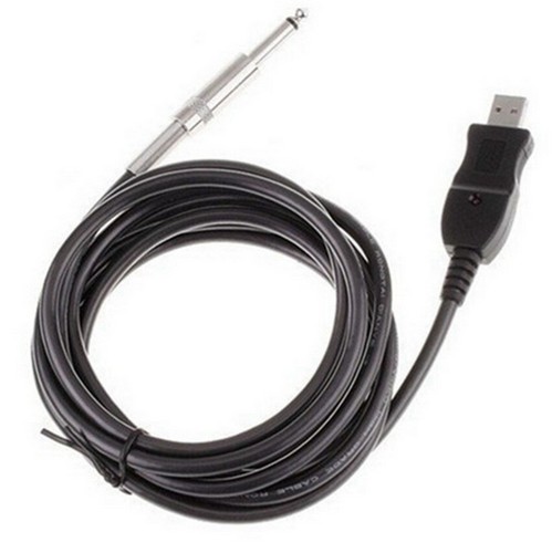 Guitar Bass 1/4'' 6.3mm To USB Link Connection Instrument Cable Adapter 3M/10FT - Picture 10 of 10