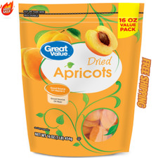New Great Value Dried Apricots, 16 oz Pack of 2 Free Shipping