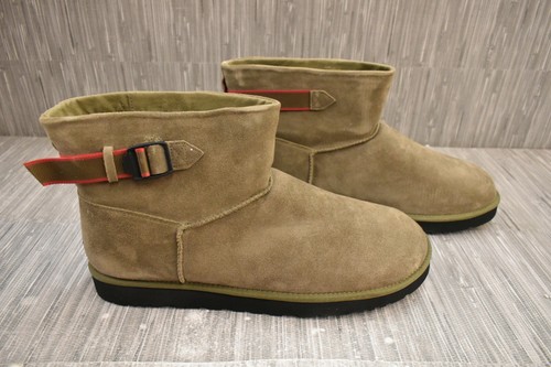 Ugg Men's Classic Mini Strap Ankle Boot, Size: 18 M, Spruce Suede