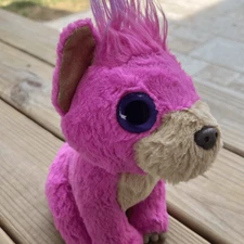The Moose Group Pink Dog Puppy Big Eyes 7” Plush Stuffed Animal Toy