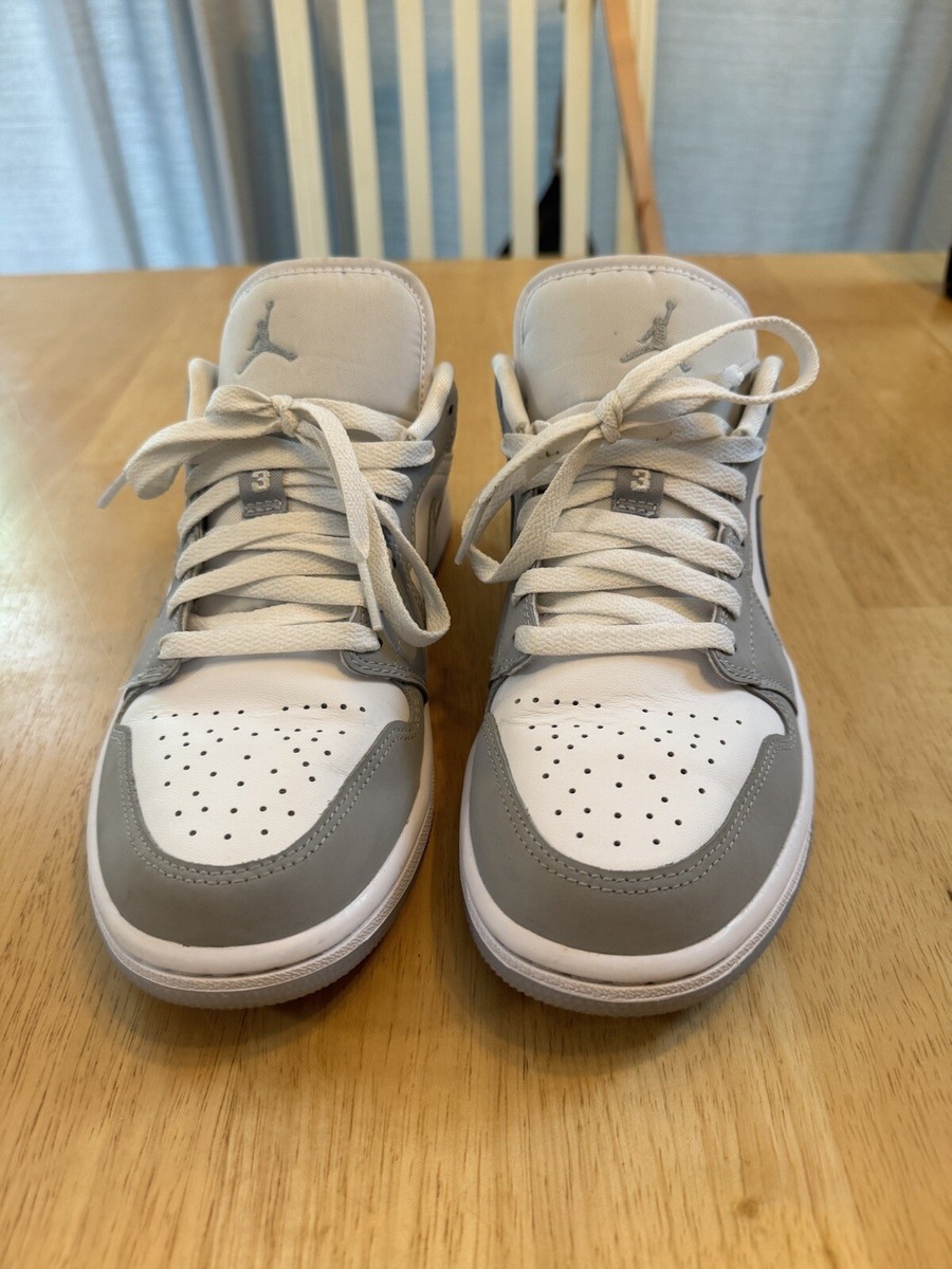 Women's Jordan 1 Low Wolf Grey 195866232211| eBay