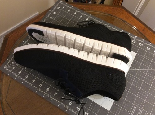Scarpa sneaker Kenneth Cole Reaction da uomo Road Warrior in tessuto nero a maglia 11M - Foto 5 di 19