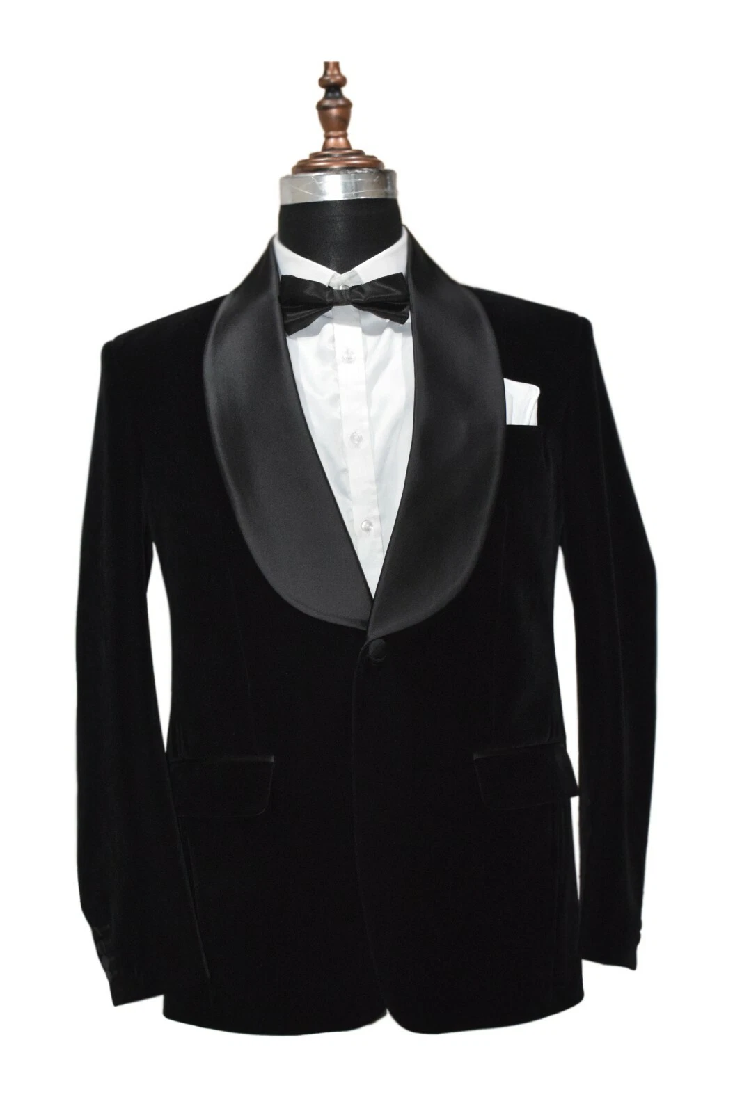 Men Black Smoking Jackets Elegant Designer Party Wear Blazer Coats UK