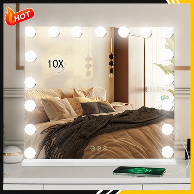 YAMISSI Hollywood Vanity Mirror Beleuchteter Spiegel mit 17 LED-Lampen