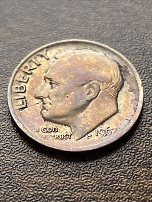DITNです 1967 Roosevelt Dime Actual Coin Breathtaking Unique Exquisite Tone