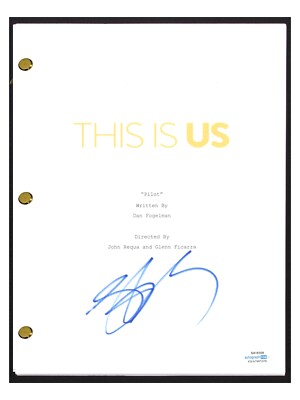 Justin Hartley Signed Autographed This Is Us Pilot Episode Script ACOA COA 