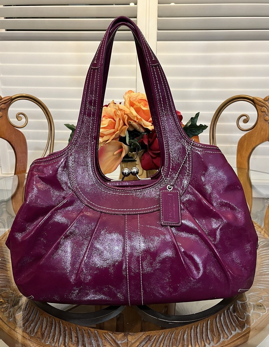 Coach “Ergo” Magenta Or Cranberry Leather Shoulder Bag Coach “Ergo” Magenta Or Cranberry Leather Shoulder Bag
