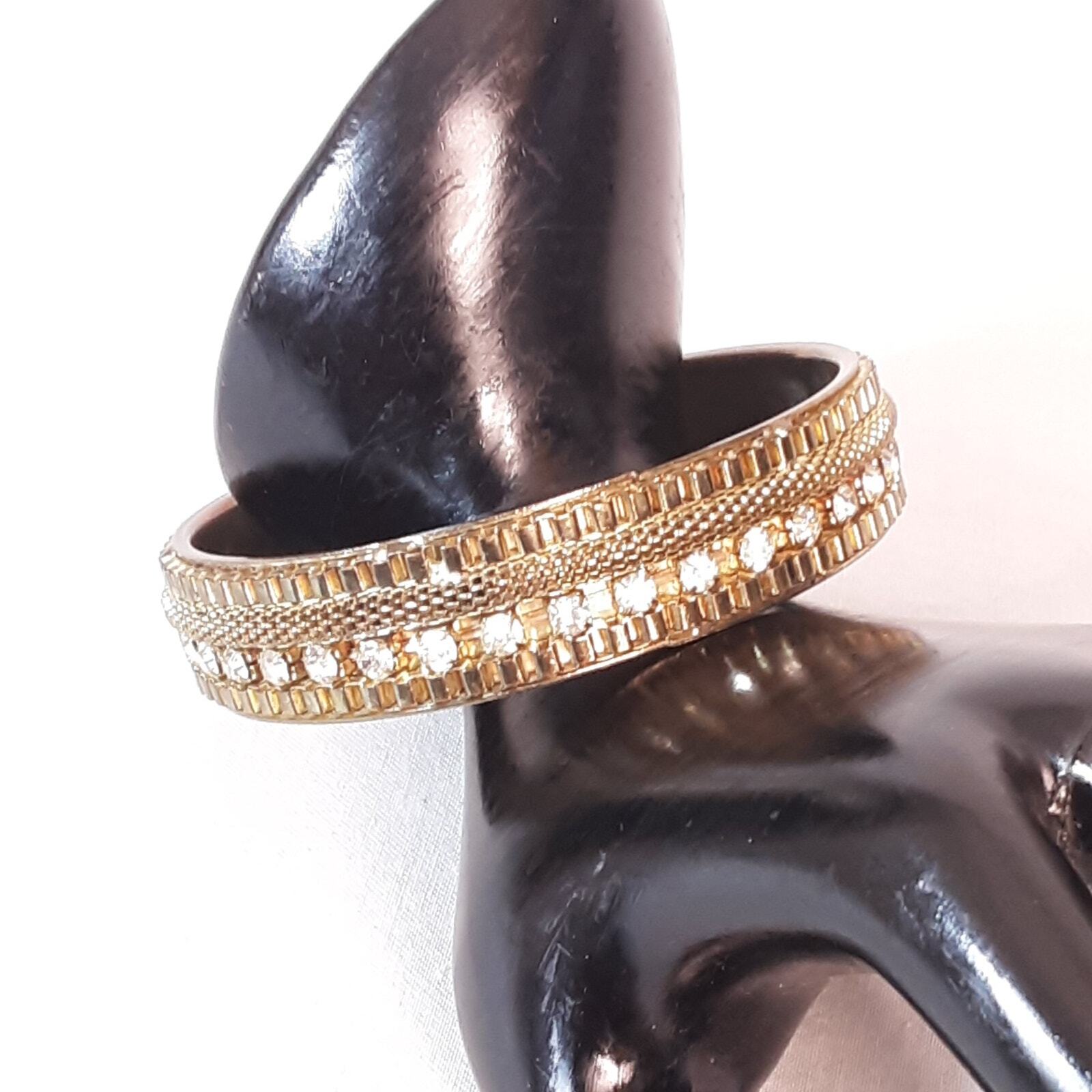 Unsigned Chicos Chunky Bangle Bracelet Brass Tone… - image 3