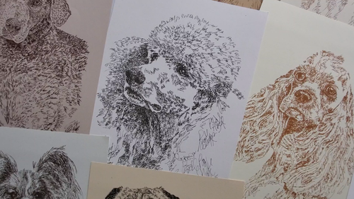 Plott Hound Dog Art Portrait Print #21 Rainbow Bridge Personalized Kline dog art - Video 1 of 1