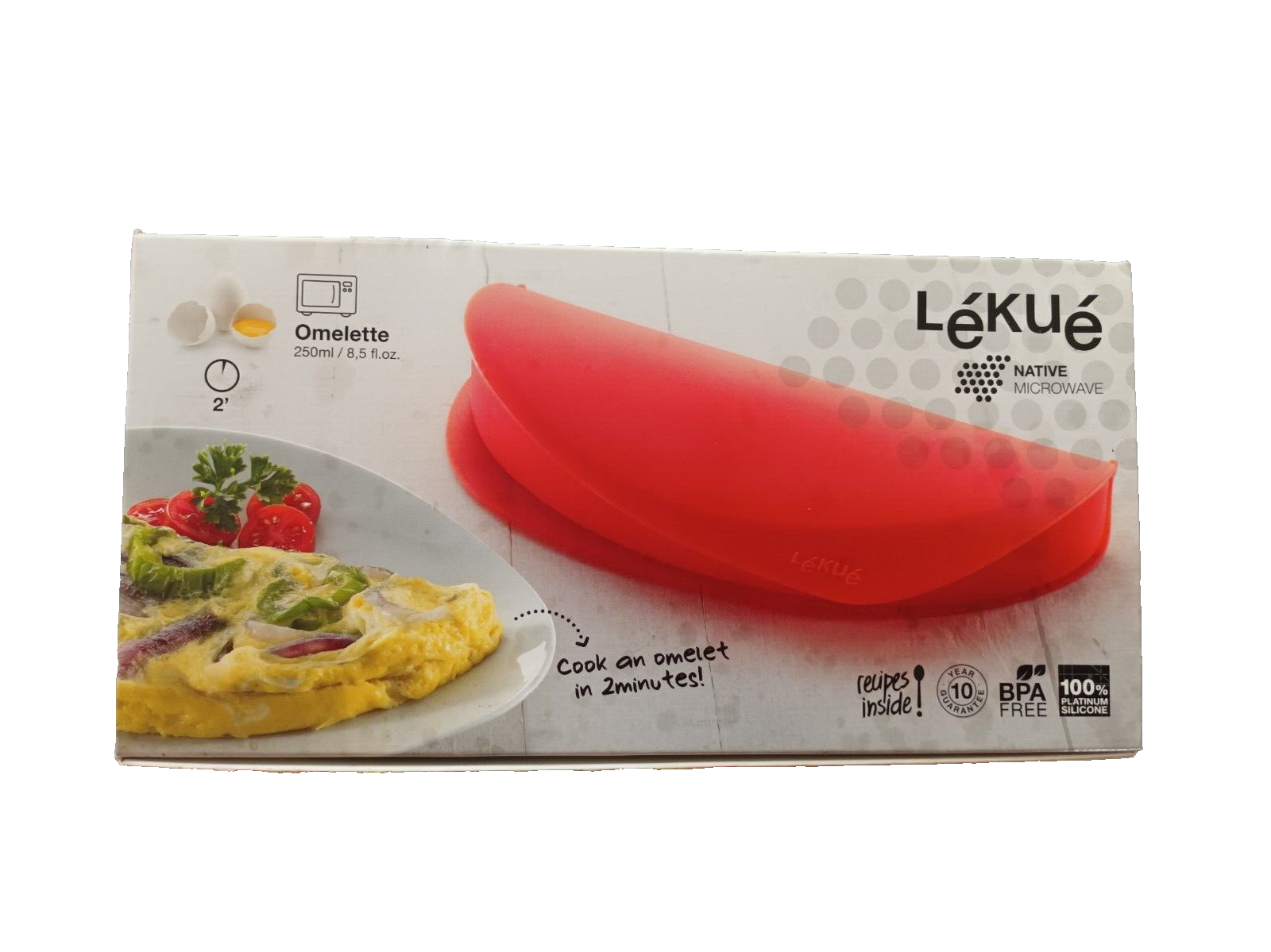 LÉKUÉ Omelette Maker Microwave Ready in 3mins Silicone Red LEKUE for sale online eBay