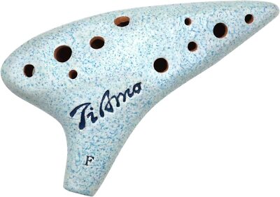 Ti Amo New Standard Ocarina T-NSFBL Soprano F Blue Ceramic with Softcase New