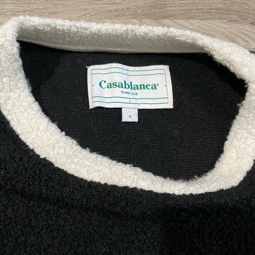 CASABLANCA Tennis Club Terry Cloth Embroidered Pullover Sweater Small - Picture 4 of 8