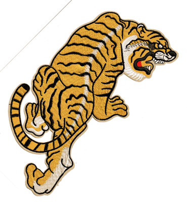 Rückenaufnäher Tiger Kopf 20x21 cm Bengaltiger Raubkatze Großkatze Backpatch