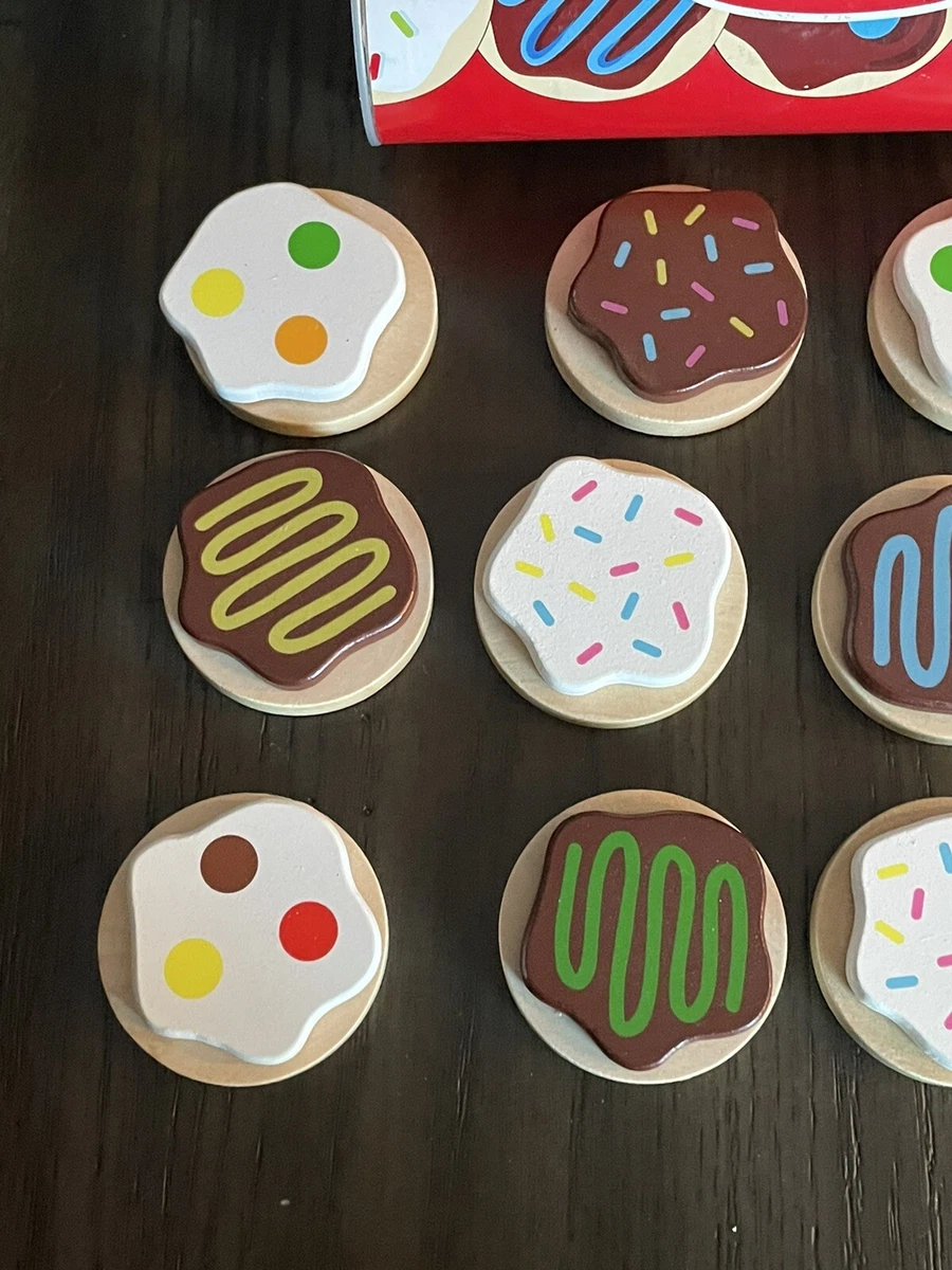 Melissa Doug Wooden Slice Bake Dozen Frosted Cookies Tube