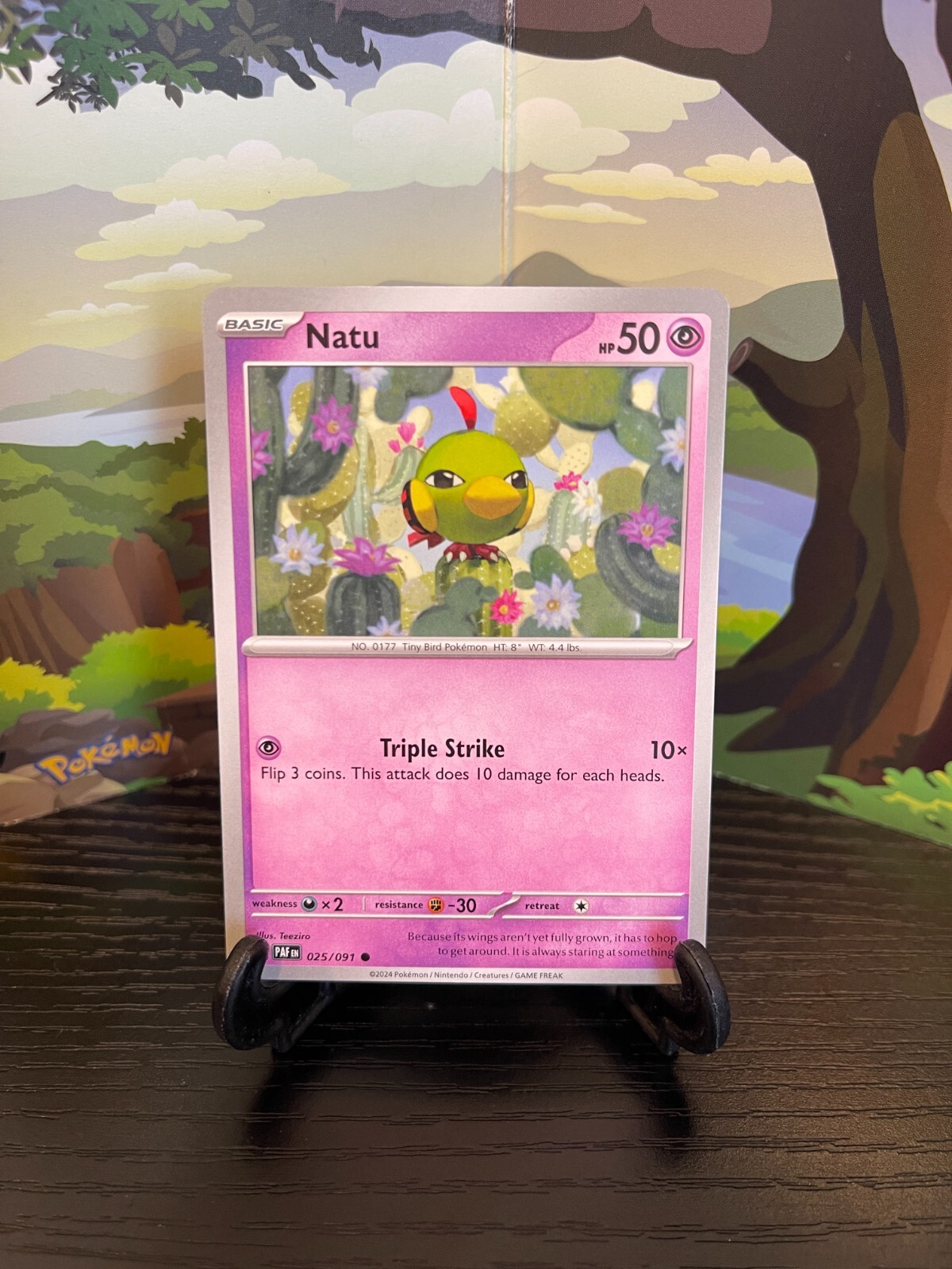 Natu 025/091 - Paldean Fates - Common - Pokemon Card TCG - LP