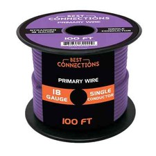 18 Gauge Car Audio Primary Wire 100ft  Purple   Remote, Power/Ground Electrical