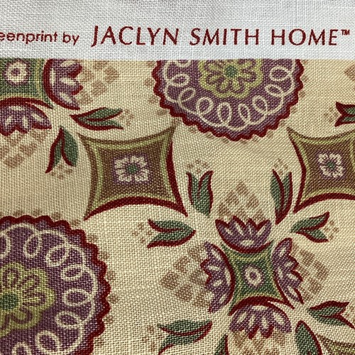 Jaclyn Smith Trend "Medallion Garden Spice" Fabric 58" x 2.9 yds Linen Blend - Picture 4 of 7