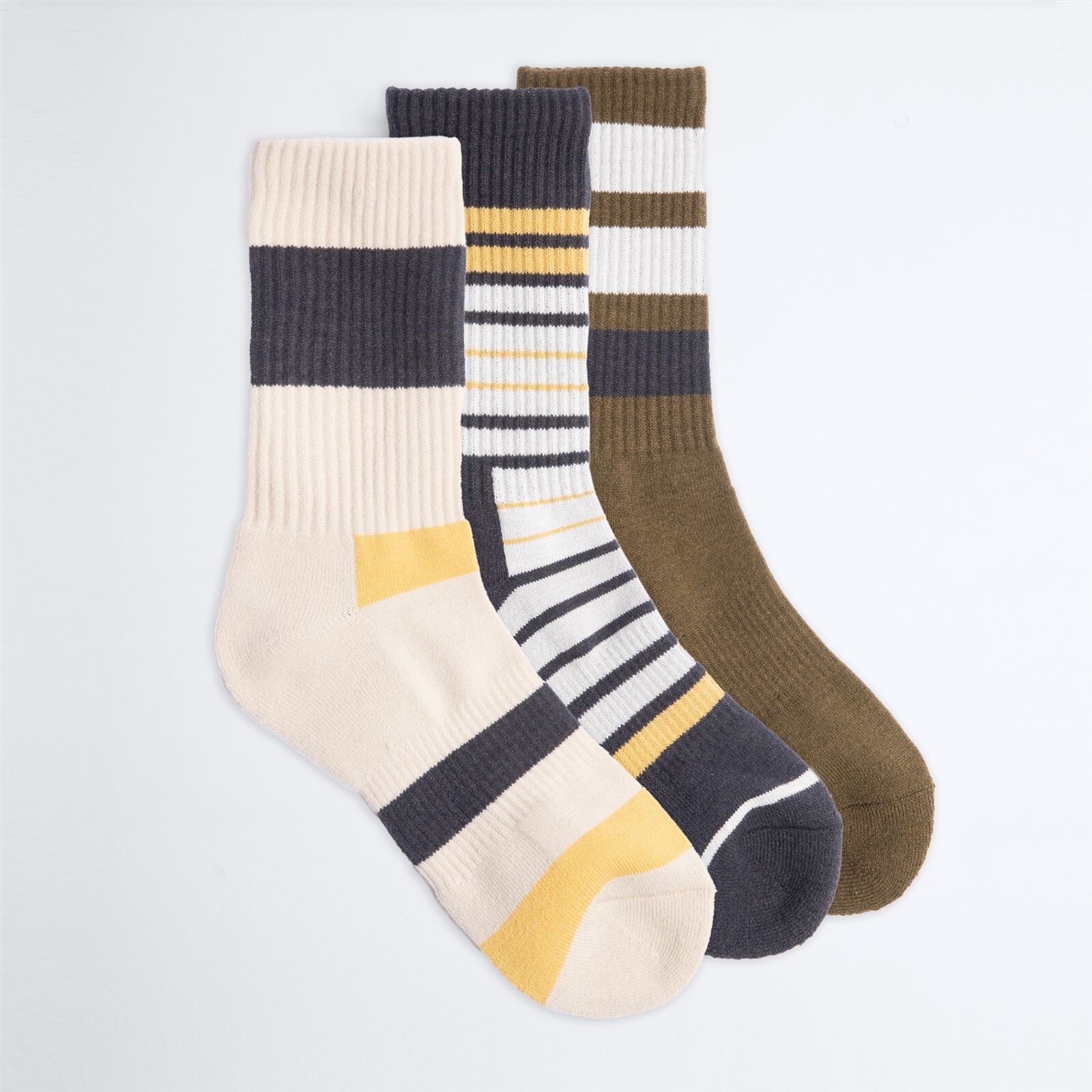 Coal Everyday Crew Socks 3 Pack 3 Pairs SM 6-8 Multi Stripe New 7690₽