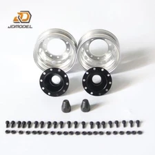 JDModel Front Wheel Metal Hub 2pc For LESU Tamiya 1/14 RC Dumper Tractor Truck