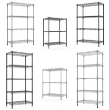 3/4/5 Shelf Metal Wire Shelving Unit Shelves Organizer Heavy Duty Rack Storage