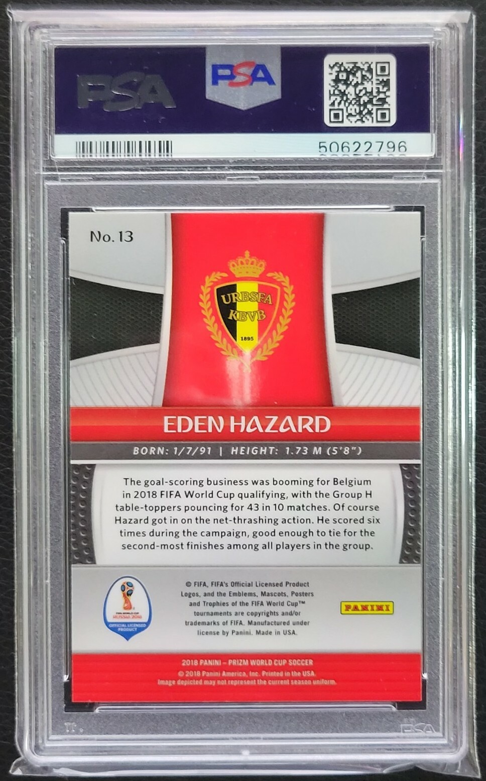 2018 PANINI PRIZM EDEN HAZARD アザール PSA10
