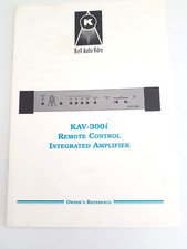 Manuale/Manuale Manuale Originale Krell KAV-300i - Inglese - BA000959