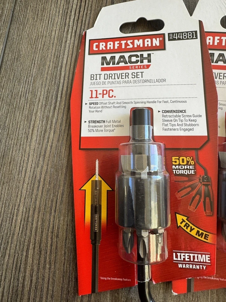 NEW CRAFTSMAN MACH SERIES 11 PIECE BIT DRIVER SET # 44881 - BOX OF 6 - Image 3 of 4
