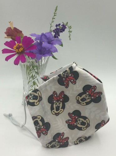 Mickey Mouse Adult Cloth Face Mask Filter Pocket Nose Wire 100% Cotton MICK11L - Picture 3 of 3