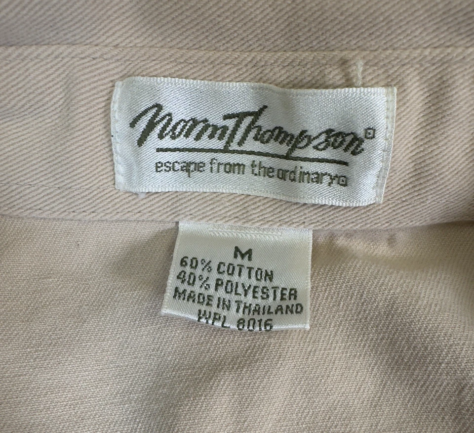 Polo rojo Norm Thompson vintage años 90 con bandas medianas inferior golf estilo cómodo Foto 2 de 4