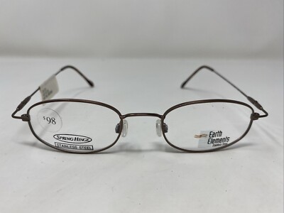 Earth Elements EE123 857 46-19-135 Matte Brown Full Rim Eyeglasses Frame &668