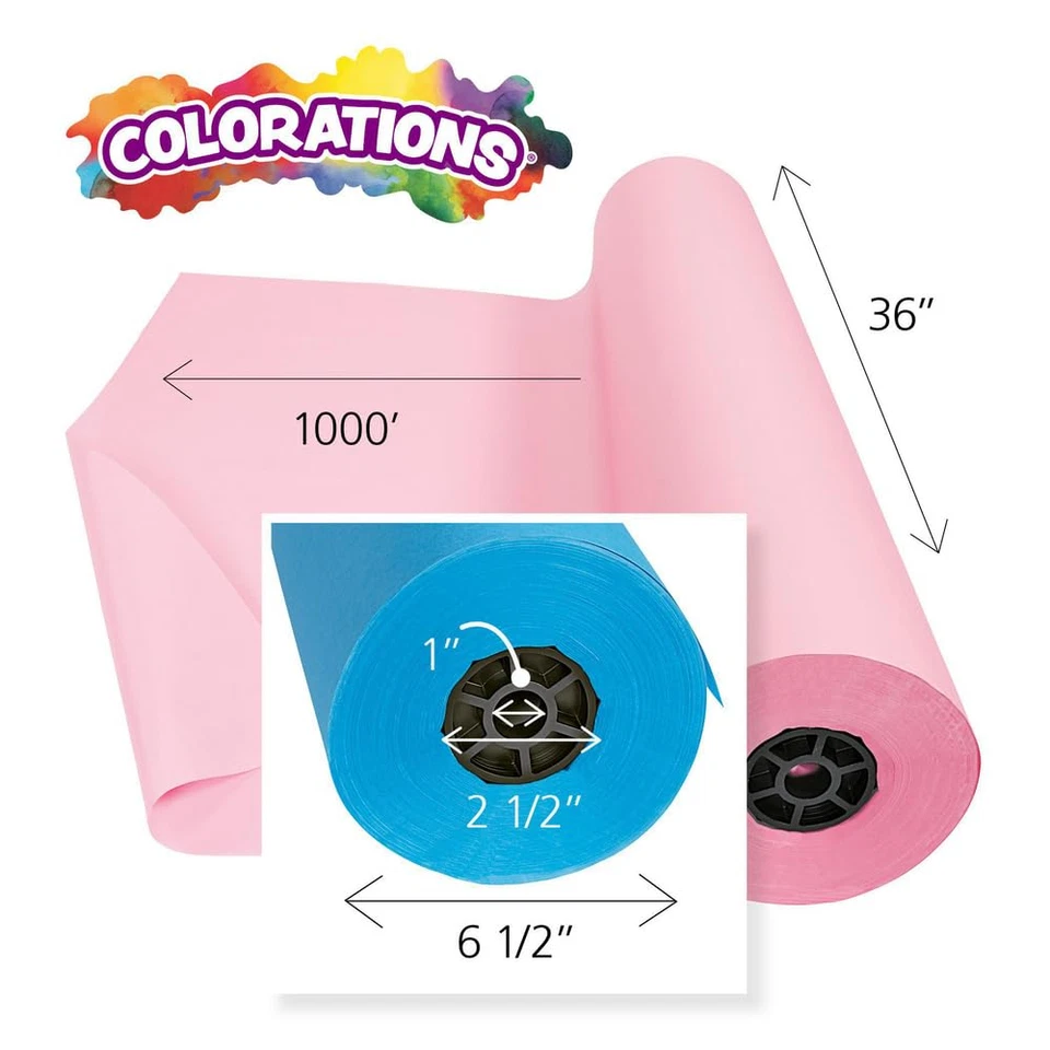 Rollo de papel de doble superficie suministros de aula para artes y manualidades amarillo (36" X 100 Foto 3 de 4