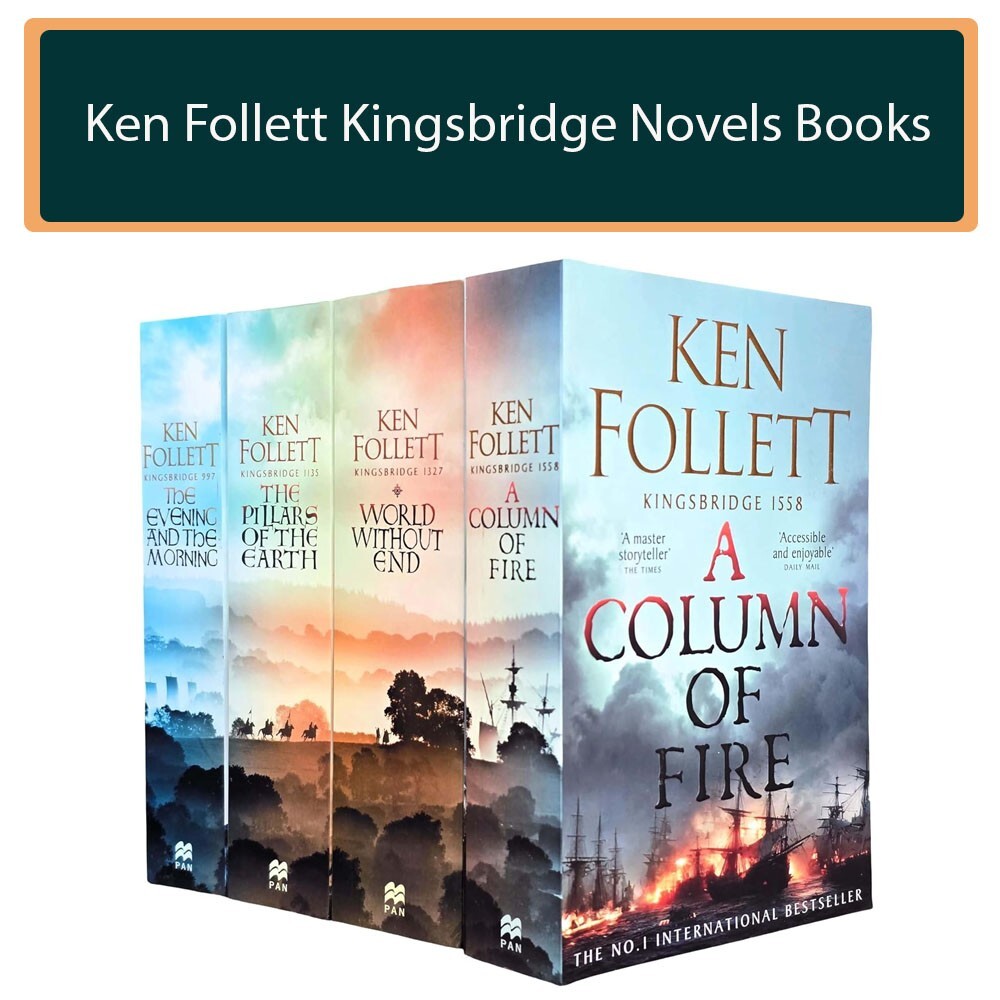 Kingsbridge Novels Collection 4 Books Set by Ken Follett Pillars of the Earth