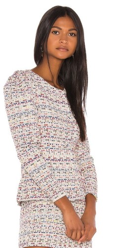 Women’s Song Of Style Elma Blazer Jacket XS Rainbow Multi Tweed NWT - Picture 3 of 6