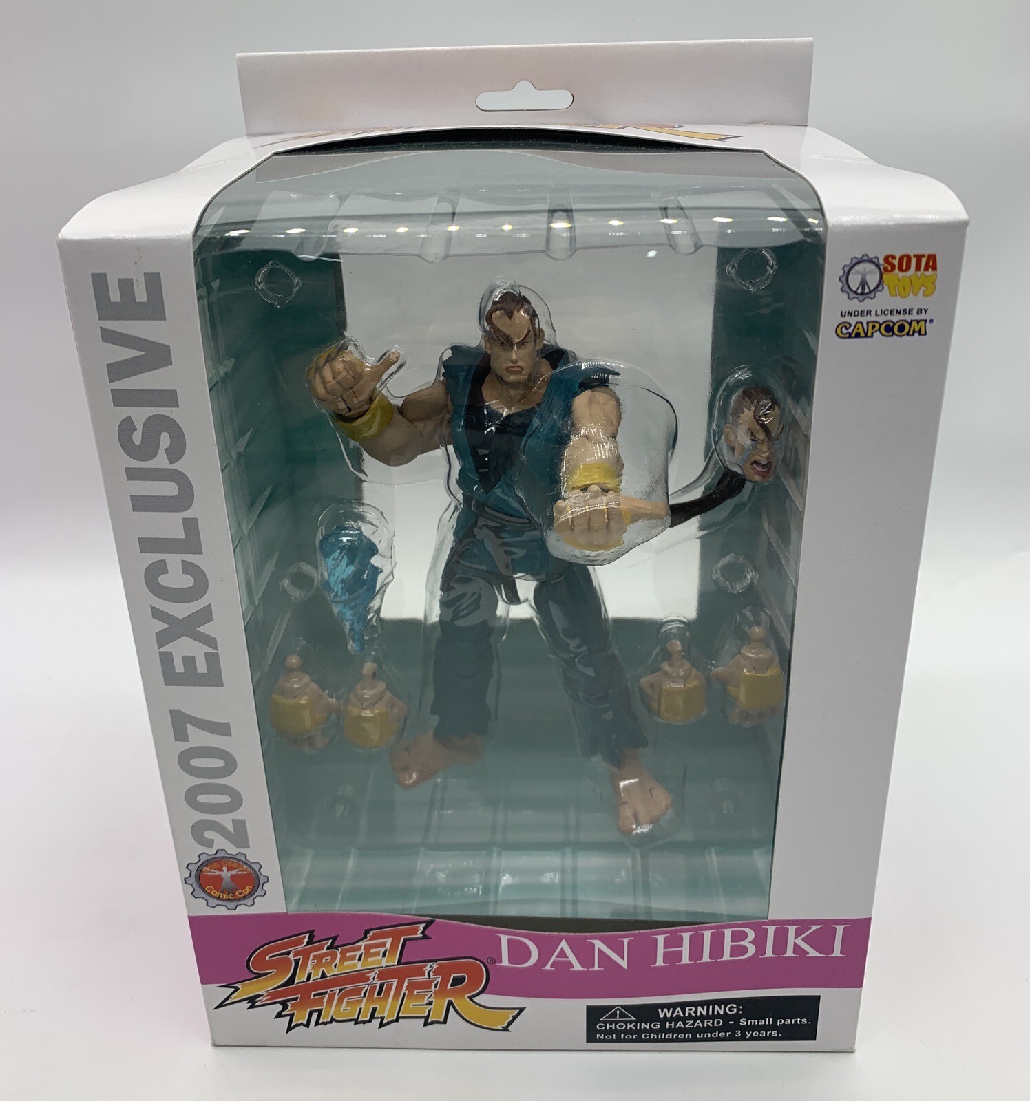 Street Fighter DAN HIBIKI Blue Variant Figure SOTA Toy 2007 SDCC Exclusive