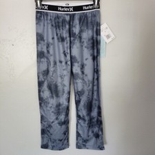 Hurley NWT Boys 8 Grey Tie Dye PJ Pajama Bottoms Soft Comfy Lounge