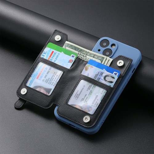 Bus Card Cover Multi-slot Storage Stretchy Stick on Wallet Pocket Credit Card - Picture 3 of 14