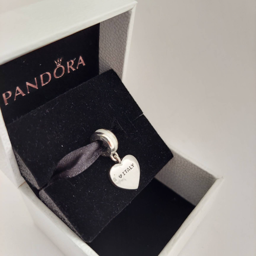 Dije colgante de plata con caja con bandera de Pandora Italia amor viaje amor - Imagen 2 de 6