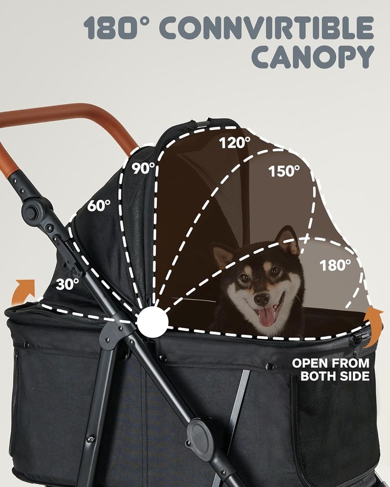 Medium Dog Stroller for Large Dogs, Zoosky Large Dog Stroller Up to