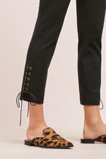 NWT Anthropologie The Essential Slim Lace-Up Trousers Pants Size 2