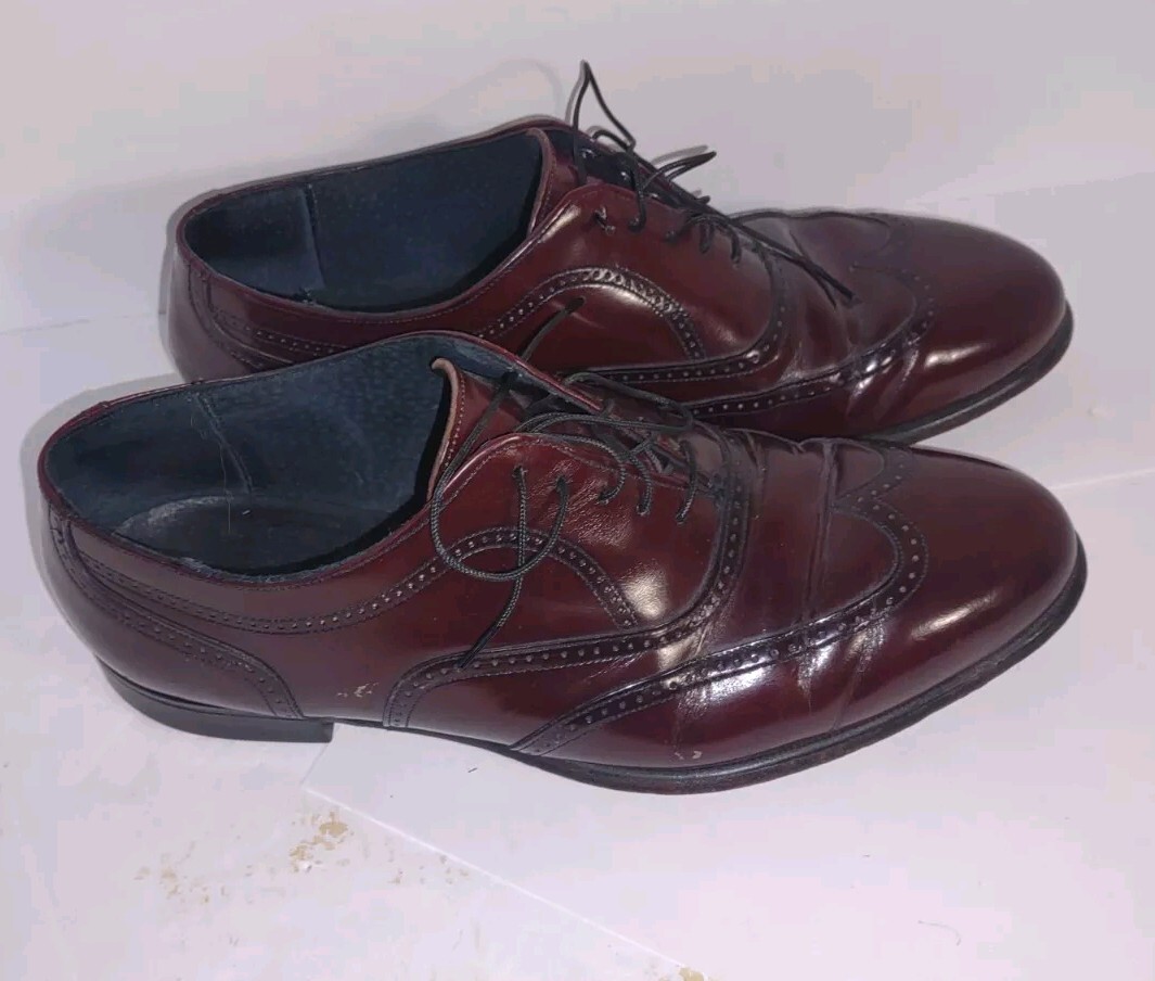 Stafford Comfort Plus Oxford Shoes Mens Burgandy Leather  display picture 1