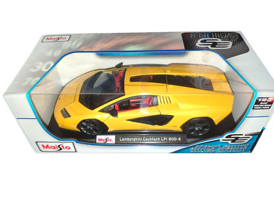 Maisto 1:18 Lamborghini Countach LPI 800-4 Diecast Model Car Metallic Yellow