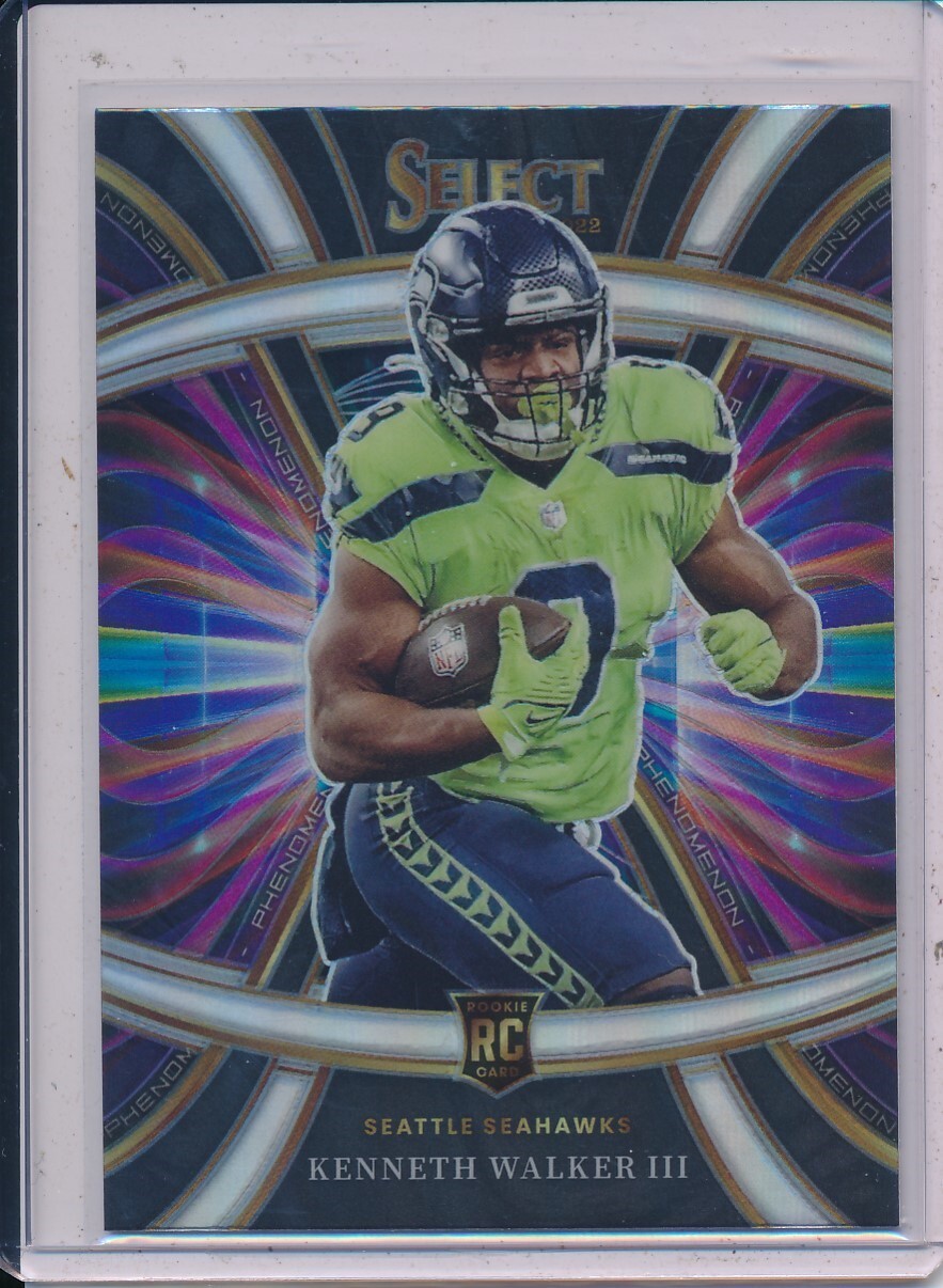 KENNETH WALKER III 2022 PANINI SELECT PHENOMENON SILVER PRIZMS RC #PHE-20 -K