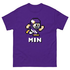 Minnesota Vikings NES Football Player 8-bit Tecmo Super Bowl Nintendo T-Shirt