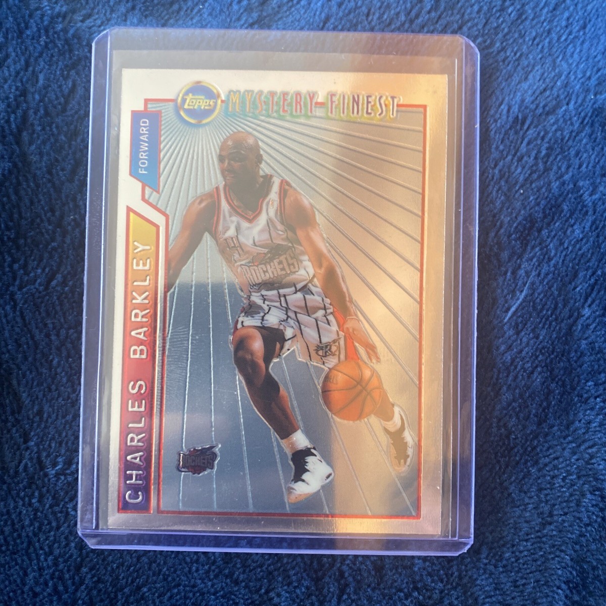 1996-97 Topps Mystery Finest Charles Barkley Bordered Insert Rockets Rare  (Mint)