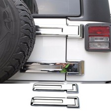 Rear Tailgate Door Spare Tire Hinge Cover Trim For Jeep Wrangler Jk 07-17 Chrome