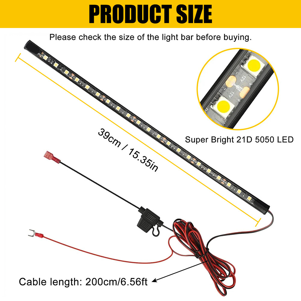 Under Hood Light LED Strip Kit - on/off Automatic fits Any Vehicle - Universal